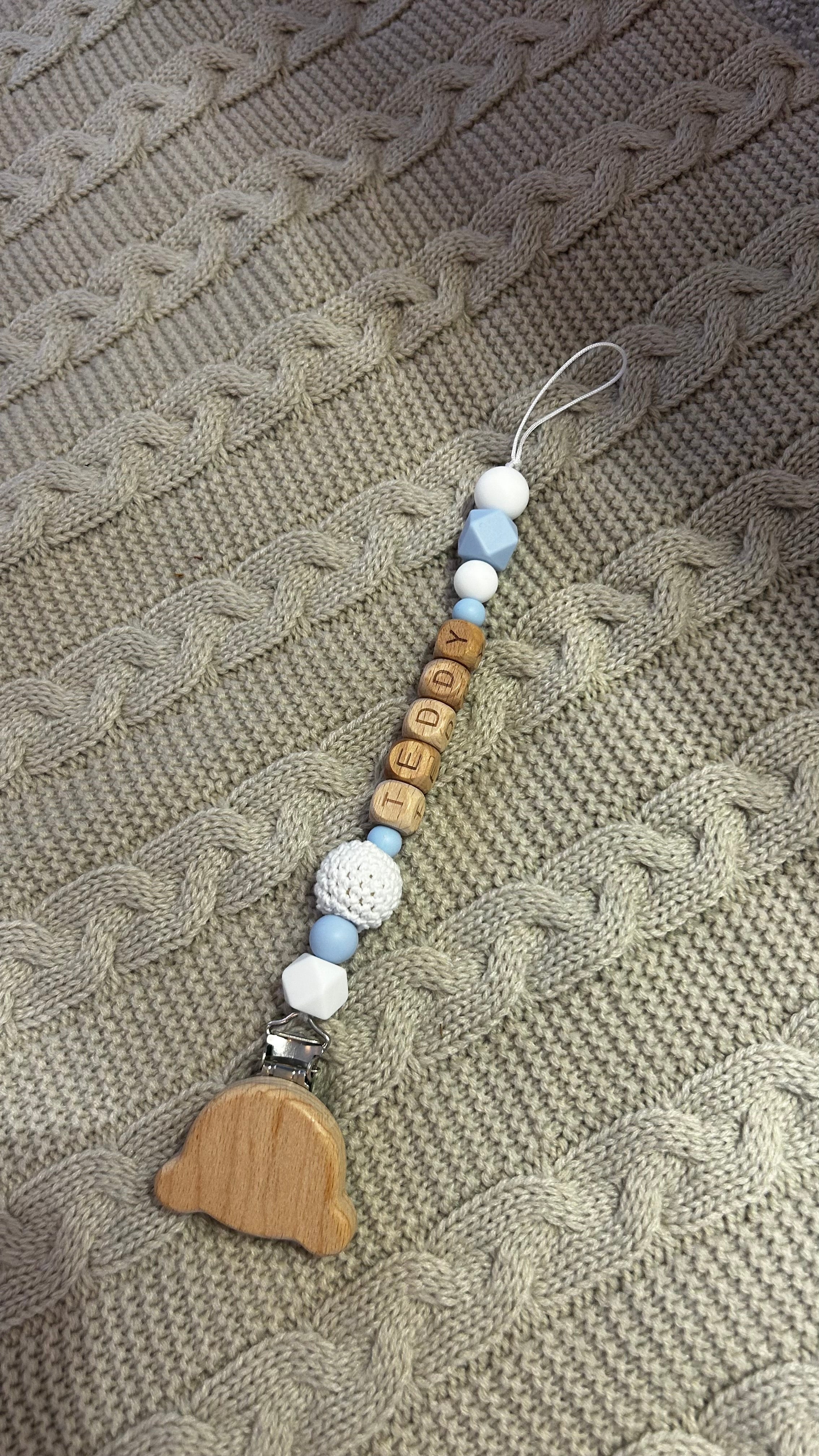 BUILD YOUR OWN                Wooden Block Name Dummy Clips