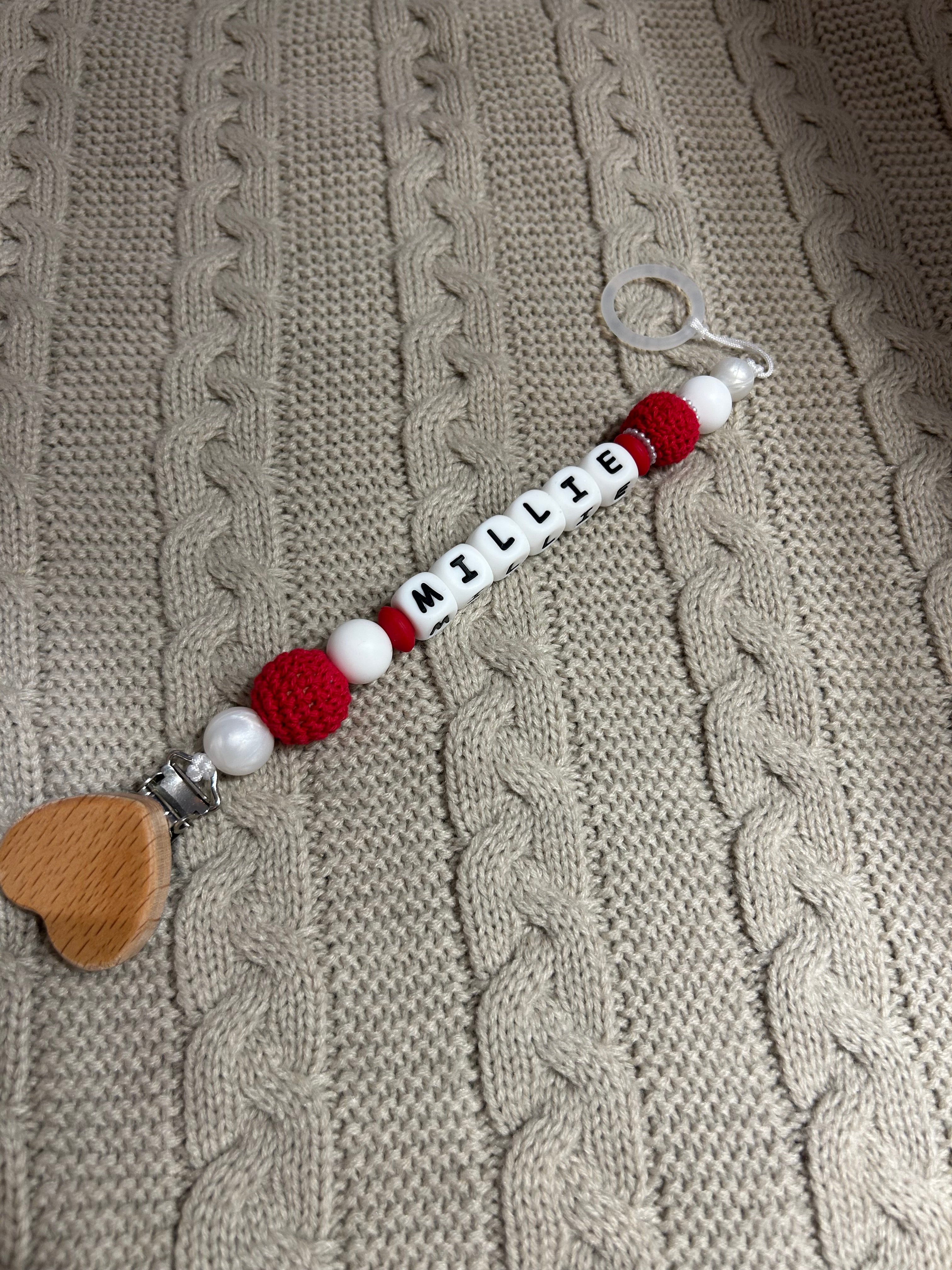 BUILD YOUR OWN                    Silicone Black & White Name Dummy Clips