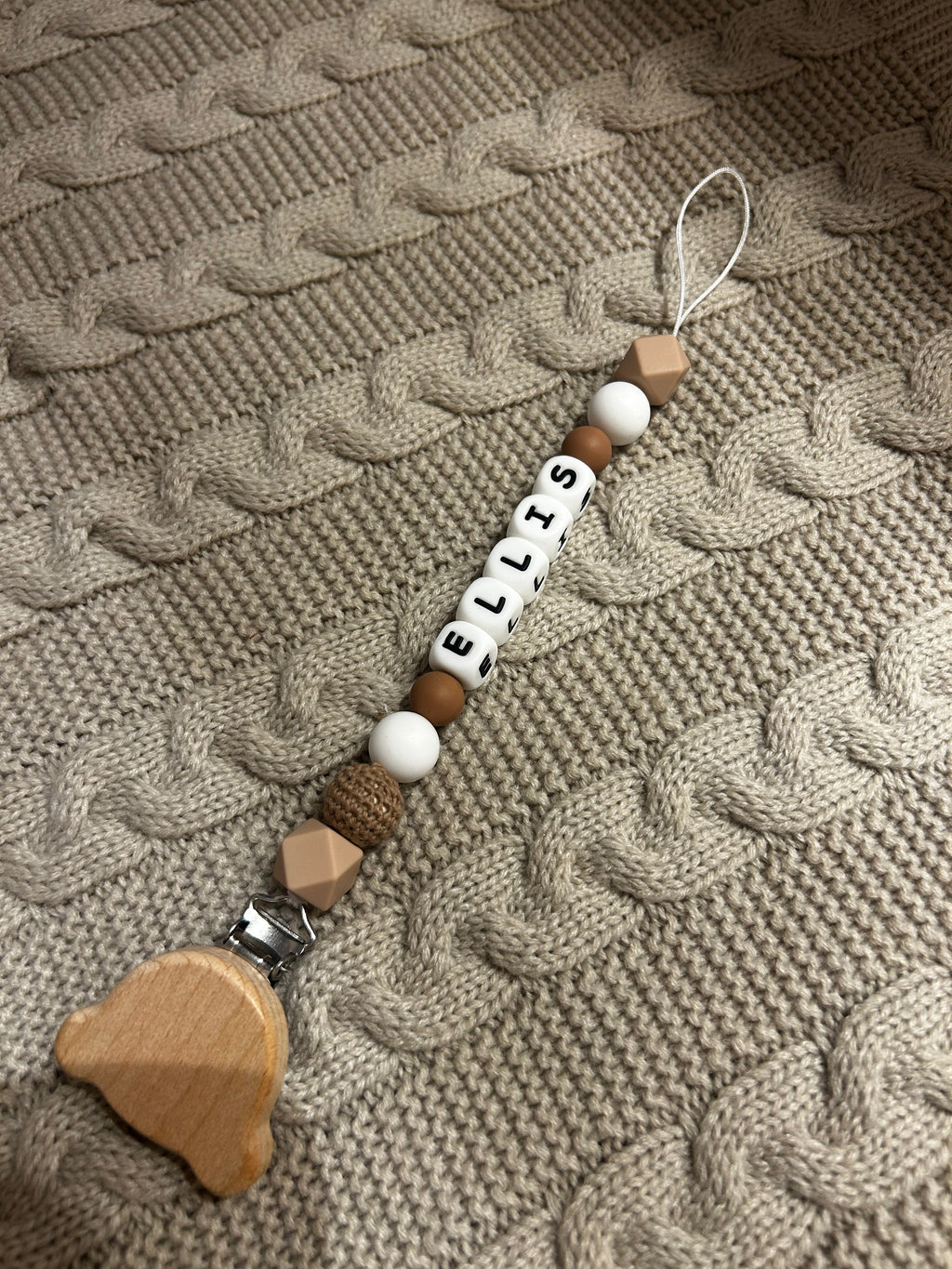 BUILD YOUR OWN                    Silicone Black & White Name Dummy Clips