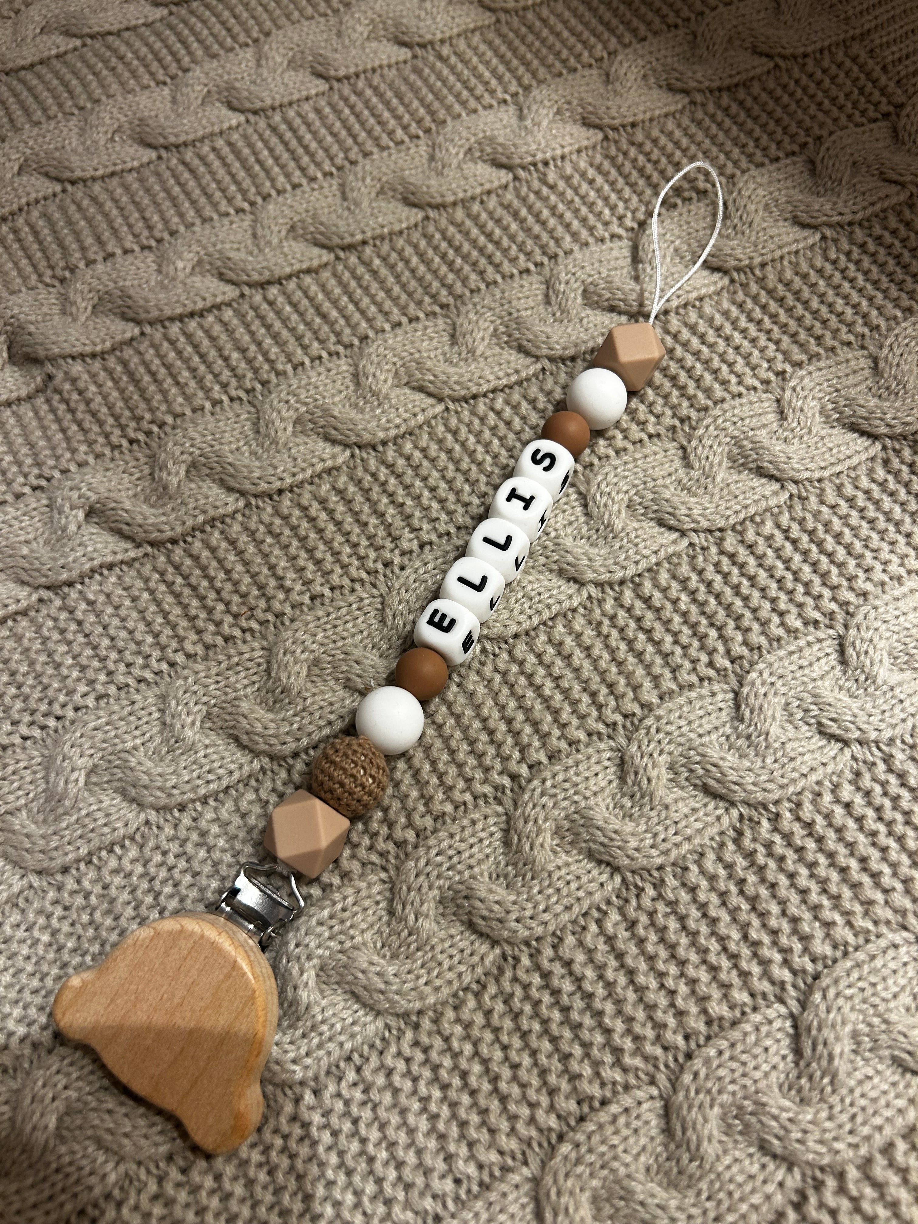 BUILD YOUR OWN                    Silicone Black & White Name Dummy Clips